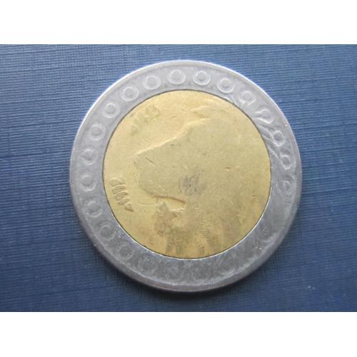 Монета 20 динаров Алжир 1992 фауна лев как есть