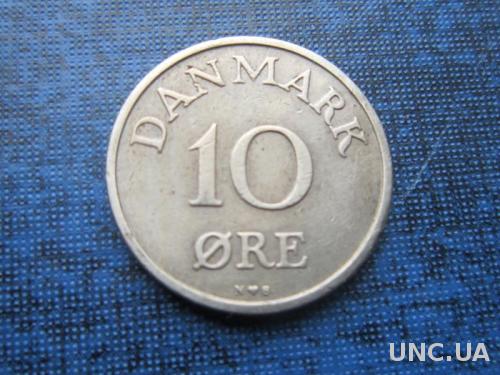 монета 10 эре Дания 1955
