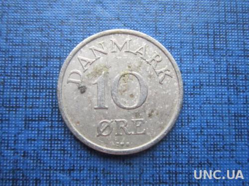 Монета 10 эре Дания 1958
