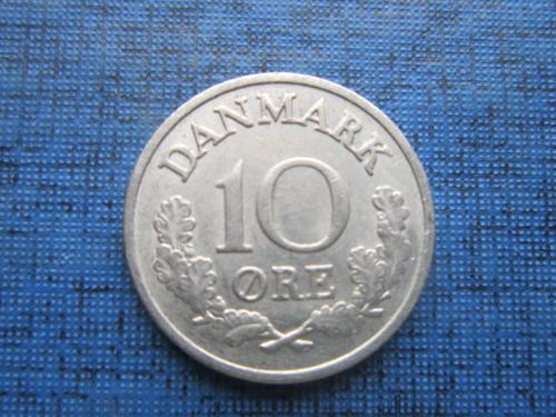 Монета 10 эре Дания 1964