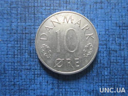 Монета 10 эре Дания 1974
