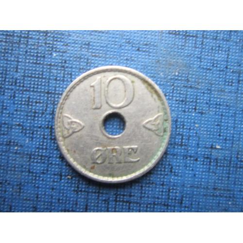 Монета 10 эре Норвегия 1937