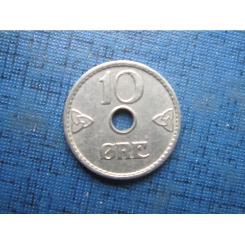 Монета 10 эре Норвегия 1949