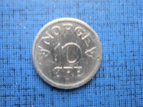 Монета 10 эре Норвегия 1954