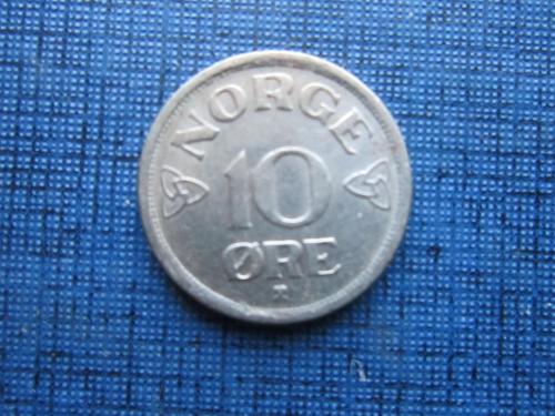 Монета 10 эре Норвегия 1956