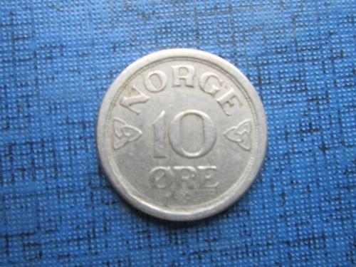 Монета 10 эре Норвегия 1957