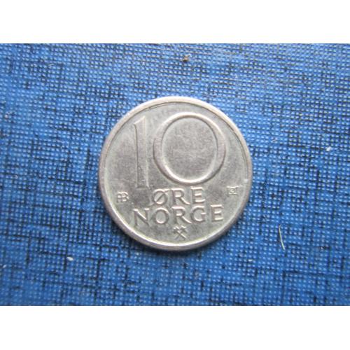 Монета 10 эре Норвегия 1977