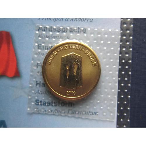Монета 10 евроцентов Андорра 2006 Проба Европроба высокая мода UNC запайка