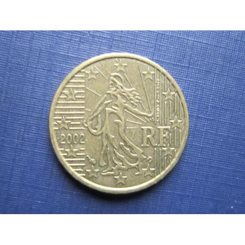 Монета 10 евроцентов Франция 2002