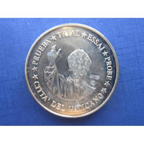 Монета 10 евроцентов Ватикан 2009 Проба Европроба Папа религия большая