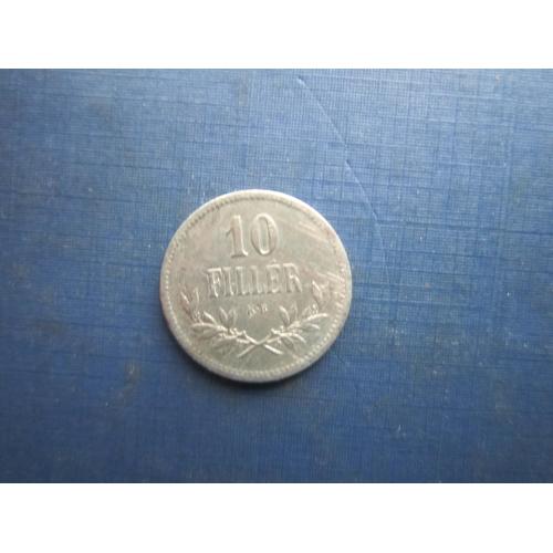 Монета 10 філлерів Австро-Угорщина 1915 для Угорщини