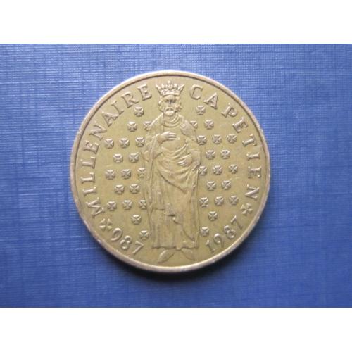 Монета 10 франков Франция 1987 династия Капетингов 1000 лет