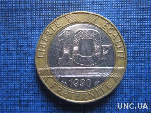 Монета 10 франков Франция 1990

