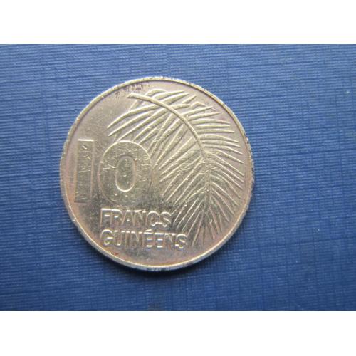 Монета 10 франков Гвинея 1985 нечастая