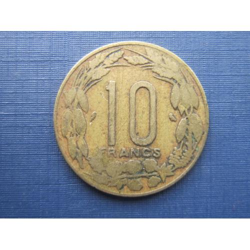Монета 10 франков КФА Камерун 1969 фауна антилопы