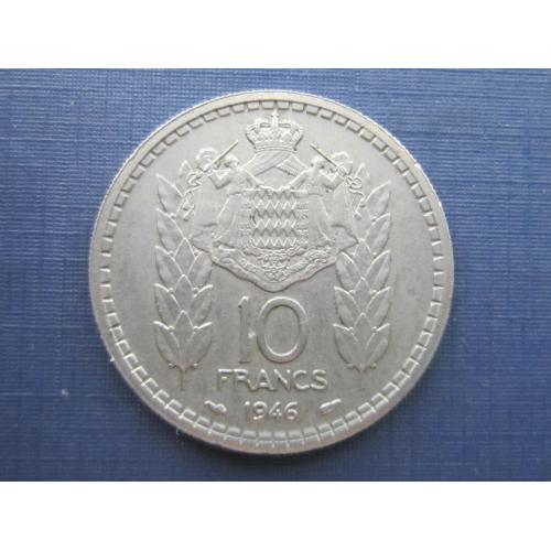 Монета 10 франков Монако 1946