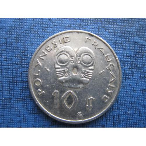 Монета 10 франков Полинезия Французская 1983