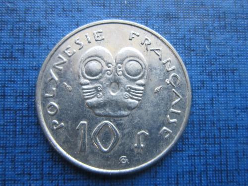 Монета 10 франков Полинезия Французская 1986
