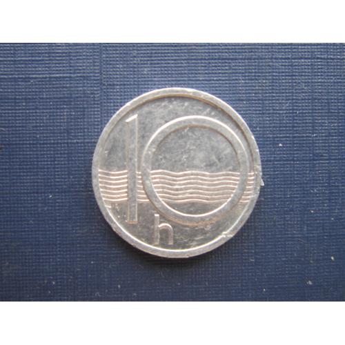 Монета 10 геллеров Чехия 1993