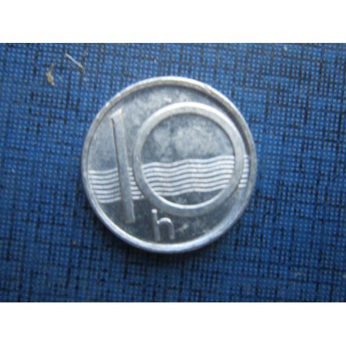 Монета 10 геллеров Чехия 1996