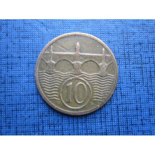 Монета 10 геллеров Чехословакия 1928