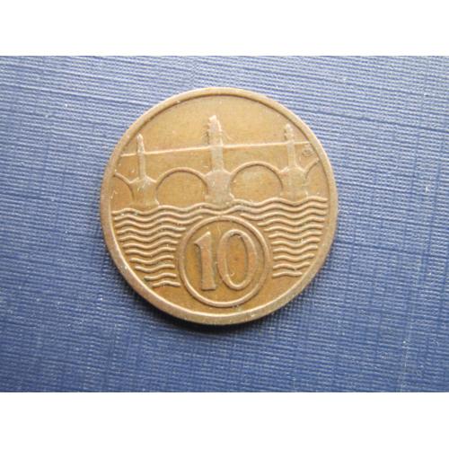 Монета 10 геллеров Чехословакия 1934