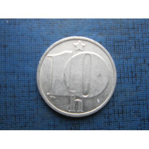 Монета 10 геллеров Чехословакия ЧССР 1988