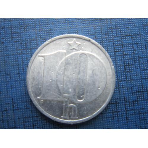 Монета 10 геллеров Чехословакия ЧССР 1989