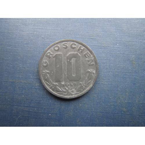 Монета 10 грошен Австрія 1947 цинк нечастий рік стан