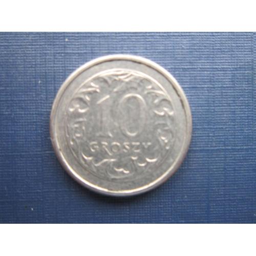 Монета 10 грошей Польша 1991