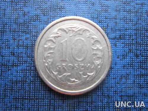 монета 10 грошей Польша 1992
