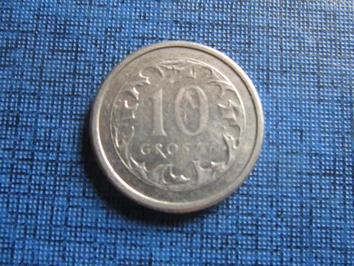 Монета 10 грошей Польша 2005