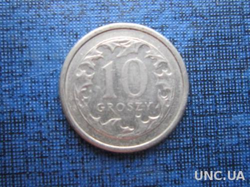 монета 10 грошей Польша 2007
