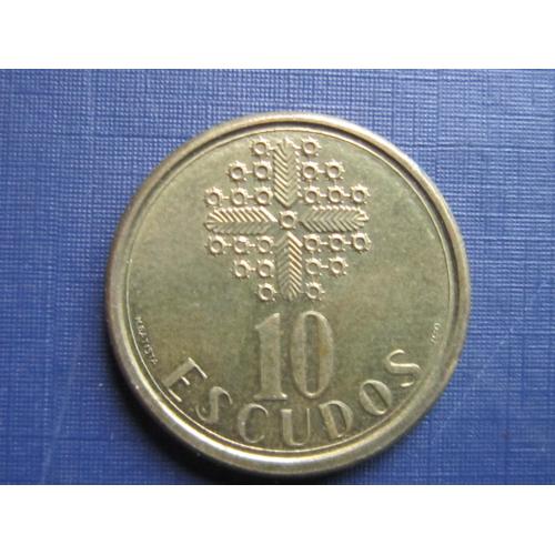 Монета 10 ишкуду Португалия 1990