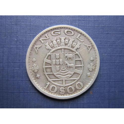 Монета 10 искудо Ангола Португальская 1952 серебро