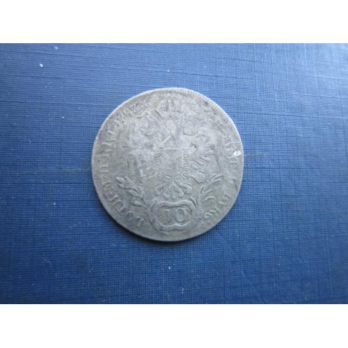 монета 10 крейцеров Австрия 1787 Иосиф II серебро нечастая