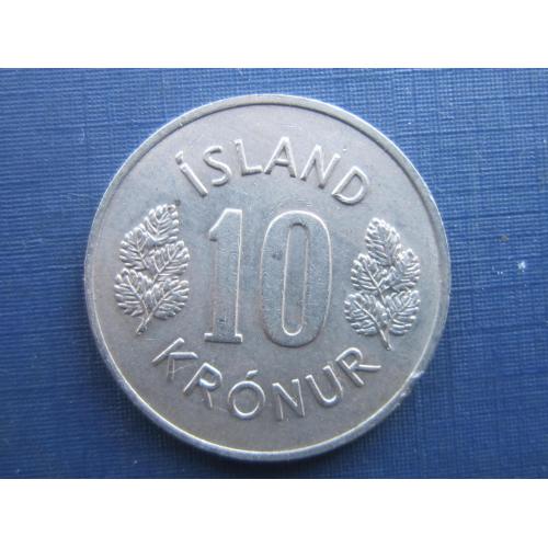 Монета 10 крон Исландия 1967