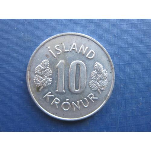 Монета 10 крон Исландия 1973