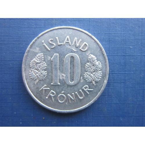 Монета 10 крон Исландия 1974