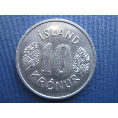 Монета 10 крон Исландия 1975