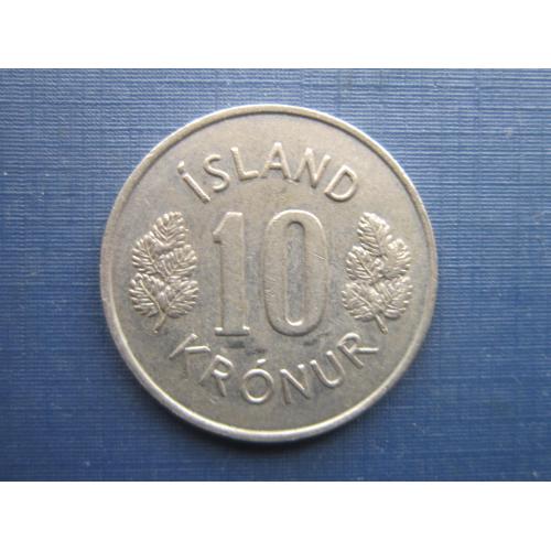 Монета 10 крон Исландия 1977