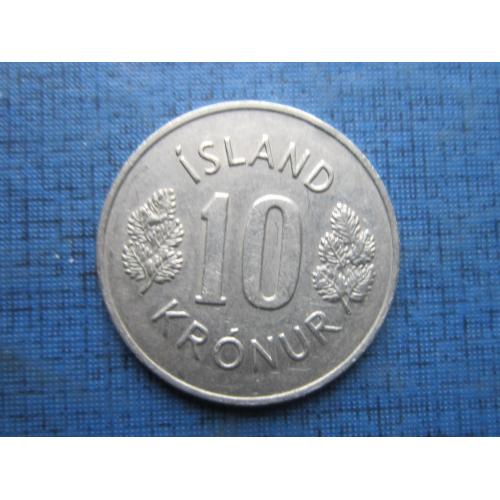 Монета 10 крон Исландия 1978