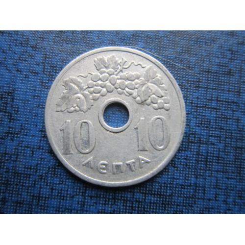 Монета 10 лепта Греция 1954 виноград