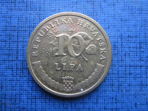 монета 10 липа Хорватия 2009 флора