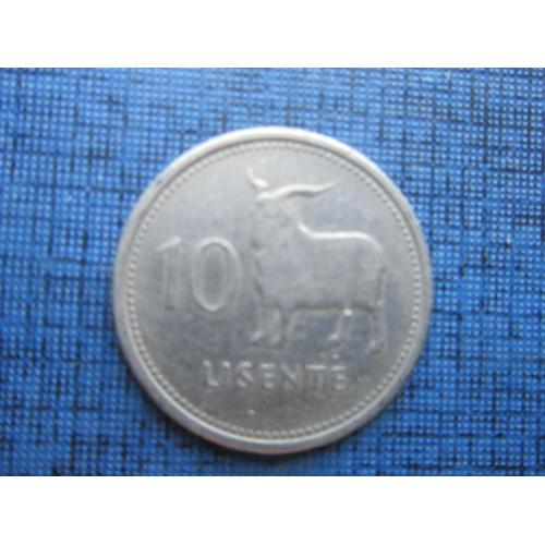 Монета 10 лисенте Лесото 1979 фауна коза козёл