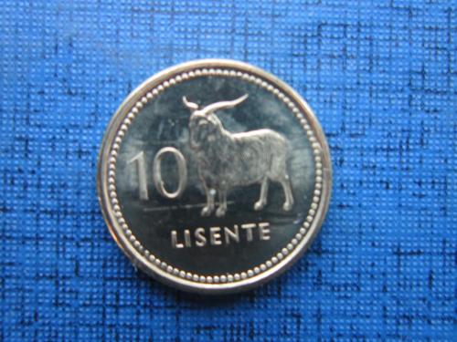 Монета 10 лисенте Лесото 1998 фауна коза козёл состояние