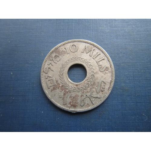 Монета 10 мілс Палестина 1927