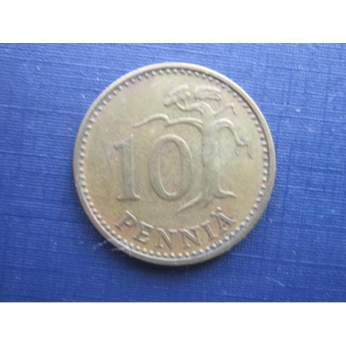 Монета 10 пенни Финляндия 1963