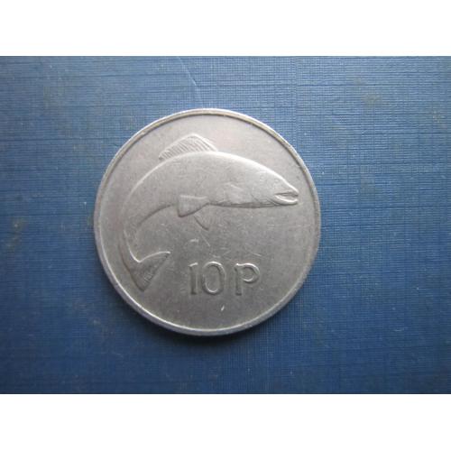 Монета 10 пенсів Ірландія 1978 фауна риба лосось