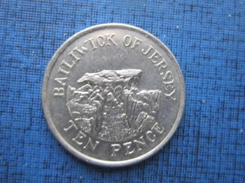 Монета 10 пенсов Джерси Великобритания 1992 малая